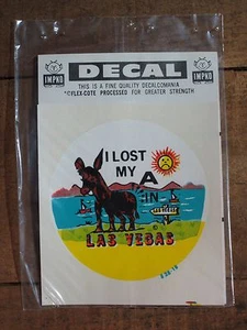 Vintage " I Lost My A** In Las Vegas " NEVADA StateTravel Souvenir Decal IMPKO - Picture 1 of 1