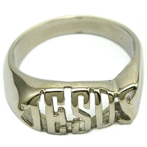 Jesus Christian Stainless Steel Ring Size 7 - Picture 1 of 3