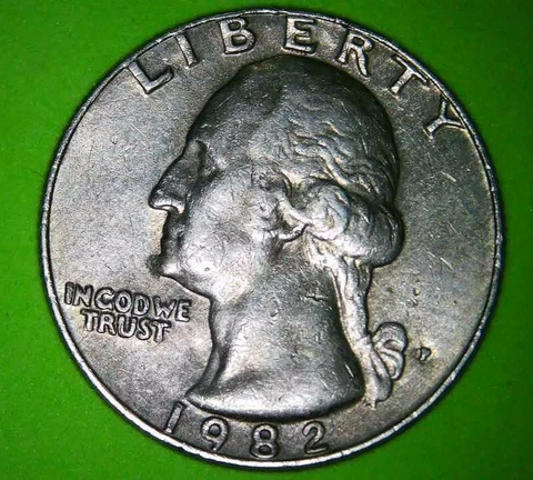 1982 P Washington Quarter error/Filled  P M-Mark/DDO/DDR *1982-2* Cover