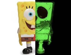 DOARAT X SECRET BASE X SPONGEBOB SQUAREPANTS - GLOW-IN-THE-DARK FIGURE - RARE - Picture 1 of 9