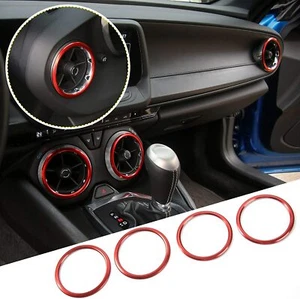 Air Conditioner Outlet Vent Trim AC Vent Cover for 2017+ Chevrolet Camaro, Red - Picture 1 of 7
