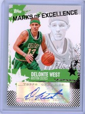 🏀 DELONTE WEST 2006-07 TOPPS MARKS OF EXCELLENCE AUTO SP CELTICS # ME-DWE 🔥