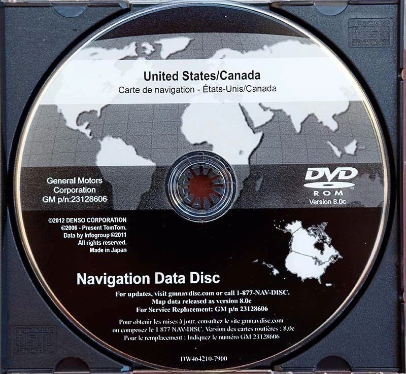 2013 GM North America Navigation System DVD Map Update 8.0c GM p/n 23128606 OEM - Image 1 of 1