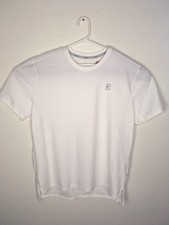 Nike Tennis Court White Short Sleeve Shirt  Mens Large 855279-100