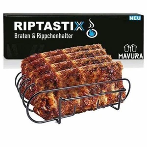 RIPTASTIX soporte para costillas soporte para freír costillas ahorrado filete soporte para barbacoa - Imagen 1 de 6