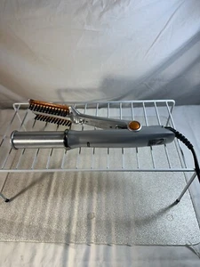 InStyler 3 in 1 Rotating Hair Straightening Curling Hot Iron Silver IS1001 - Picture 1 of 8