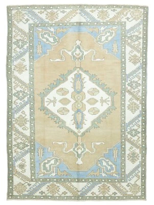 Alfombra grande turca Oushak vintage - 6'9" x 9'9" - alfombra medallón de lana hecha a mano Foto 1 de 4