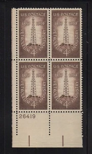#1134 - 4¢ Petroleum Industry Issue - MNH Plate Block 4 - Picture 1 of 1