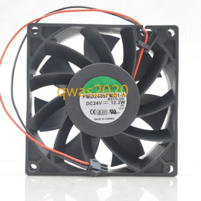 1pc SUNON PMD2409PMB1-A 24V 12.2W 9238 2-wire Double Ball Inverter Cooling Fan - Image 1 of 3