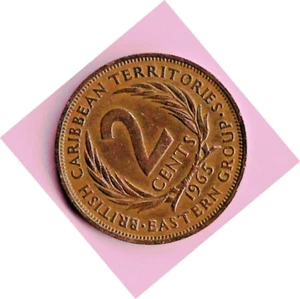 BRITISH CARIBBEAN TERRITORIES, EASTERN GROUP - QE II 1965 TWO CENTS - Imagen 1 de 2