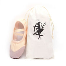 Double Drawstring Ballet Dance Bag Canvas Ballet Bag Ballerina Pointe Shoes Bags