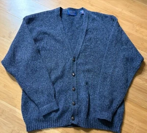 Pendleton Men’s Vintage Shetland Wool Cardigan CLEAN blue L Western High Grade ! - Picture 1 of 8