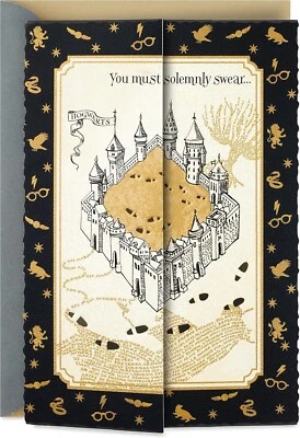Tarjeta de cumpleaños Hallmark Harry Potter (mapa del merodeador) Foto 1 de 3