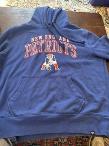 Vintage New England Patriots hoodie pullover size large brand 47 - Picture 1 of 7