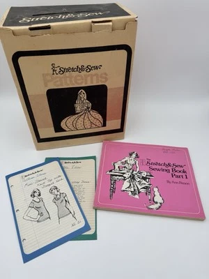 Lot of 14 Vintage Stretch & Sew Sewing Patterns With Box & Book - Image 1 of 4