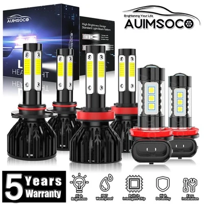 Faros LED bombillas luz antiniebla haz alto bajo para Honda Ridgeline 2017-2020 6500 k Foto 1 de 4