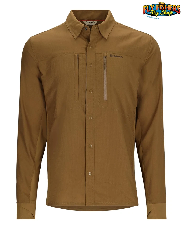 Simms Fishing Men's Intruder BiComp Shirt - Driftwood NEW DISCOUNTED