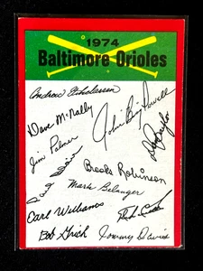 Orioles Team Autos 1974 Topps Baltimore Orioles - Picture 1 of 2