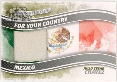Julio Cesar Chavez 2011 ITG Ringside Country Silver Trunks Card #FYC-15 White - Image 1 of 2