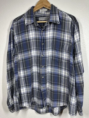 Members Only Shirt Mens XL Plaid Flannel Button Down Single Needle Tailoring - Image 1 of 4