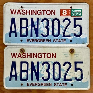 2014 Washington State Matched License Plates Ft Lewis Airborne Ranger SF LRSD - Picture 1 of 2