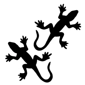 Static Window Clings - Black Window Cling Lizard 2 Pack - Picture 1 of 1
