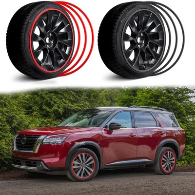 4 Wheel Hub Rim Protector Trim Tire Ring Guard Strip For Nissan Pathfinder SV SL - Image 1 of 4