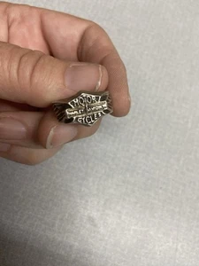 Harley Davidson Motorcycle Ring Freedom Rider Sterling Silver Size 7 - Picture 1 of 9