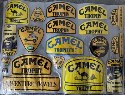 CAMEL TROPHY 87 LAND ROVER SET ADESIVI 15 pollici x 11 pollici set adesivi LAND ROVER - Immagine 1 di 2