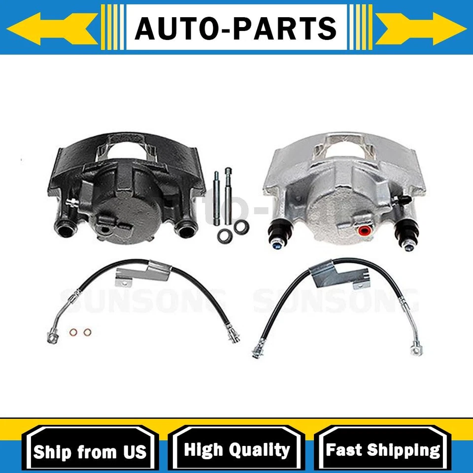 Pinza de freno delantera con mangueras lado conductor pasajero compatible con GMC C2500 1989 Foto 1 de 4