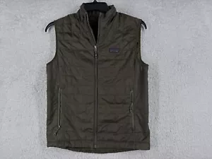 Patagonia Vest Mens Small Green Primaloft Puffer Quilted Full Zip READ ME - Picture 1 of 16