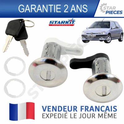 BARILLET SERRURE PORTE AVANT GAUCHE + DROIT PEUGEOT 106 3 PORTES 91-03 9170.G1 - Imagen 1 de 4