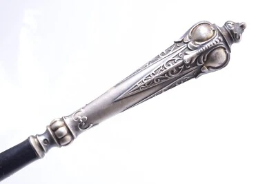 ✅ BENGALA ANTIGA BENGALA SWAGGER HALL MARCADA PRATA ALÇA FINA 87,5CM 30,9” - Imagem 1 de 4