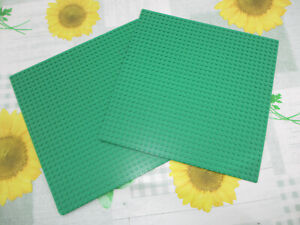 LEGO 2x Bauplatte 3811 grün 32x32 Noppen Grundplatte 25,5 x 25,5 cm (240822P)