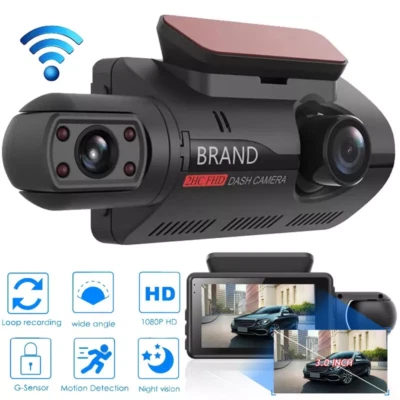 4K Auto Dashcam Vorne Hinten Autokamera mit G-Sensor Loop-Aufnahm Nachtsicht DE