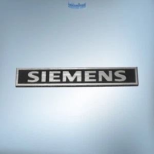 Siemens 30x5mm Sticker Emblem brushed Badge Decal Aufkleber Logo fridge washing - Picture 1 of 2