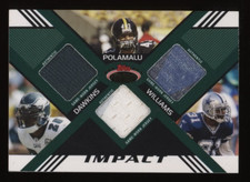 2008 Troy Polamalu Brian Dawkins Williams Topps Stadium Club Triple Patch #08/10