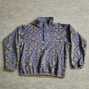 Patagonia Vintage Fleece Synchilla Snap Rare pattern Mosaic Aztec Size Large - Picture 1 of 23