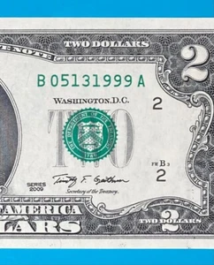 May 13, 1999 : B 05131999 A BIRTHDAY Note $2 Two Dollar Bill *UNC* - Picture 1 of 3