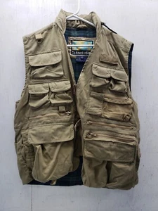Stratojac Men's Tan Cargo Vest Size Medium Vest Fishing Hunt - Picture 1 of 9