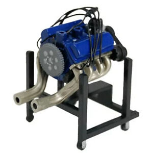PTX Mini Engine - Ford Mustang V-8 302 Racer 1:24 Scale with Stand - Blue 28006M