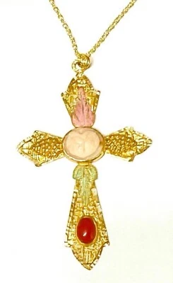 Collar Cruz Viva Extra Grande Oro 10k 12k Black Hills Foto 1 de 4