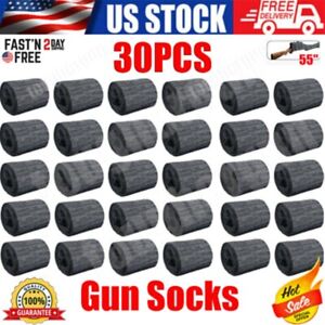 6/30 Pack Shotgun/Rifle Socks Hunting Gun Sleeve Silicone Treated Gray 55" in US