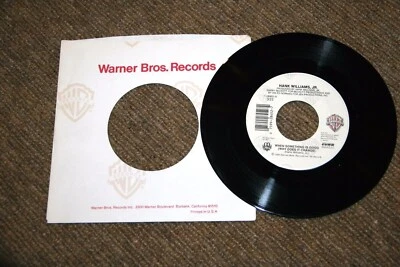VINYL NEW 45 RECORD HANK WILLIAMS JR WHEN SOMETHING IS GOOD (WHY DOES IT CHANGE) - Image 1 of 3