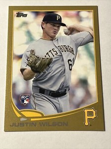 2013 Topps Gold /2013 Justin Wilson #481 Rookie RC Pittsburgh Pirates