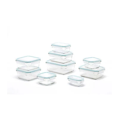 Glasslock Oven and Microwave Safe Glass Food Storage 18 Piece Set (Open Box) - Image 1 of 4