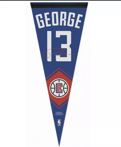 PAUL GEORGE #13 LOS ANGELES CLIPPERS ROLL UP PREMIUM PENNANT 12"x30" WINCRAFT Cover