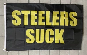 Steelers Suck Football Flag FREE SHIP Pittsburgh NFL Sundays Beer Party USA 3x5’ - Picture 1 of 1