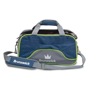 Bowling 2 Ball Tasche Brunswick Crown Deluxe Double Tote navy lime - Bild 1 von 3