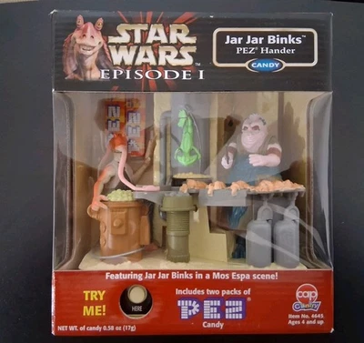 Star Wars Episode 1 The Phantom Menace Jar Jar Binks Pez Hander Hasbro 1999 - Image 1 of 4